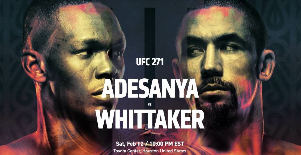 UFC 271: Адесанья - Уиттакер 2 прямая трансляция боя